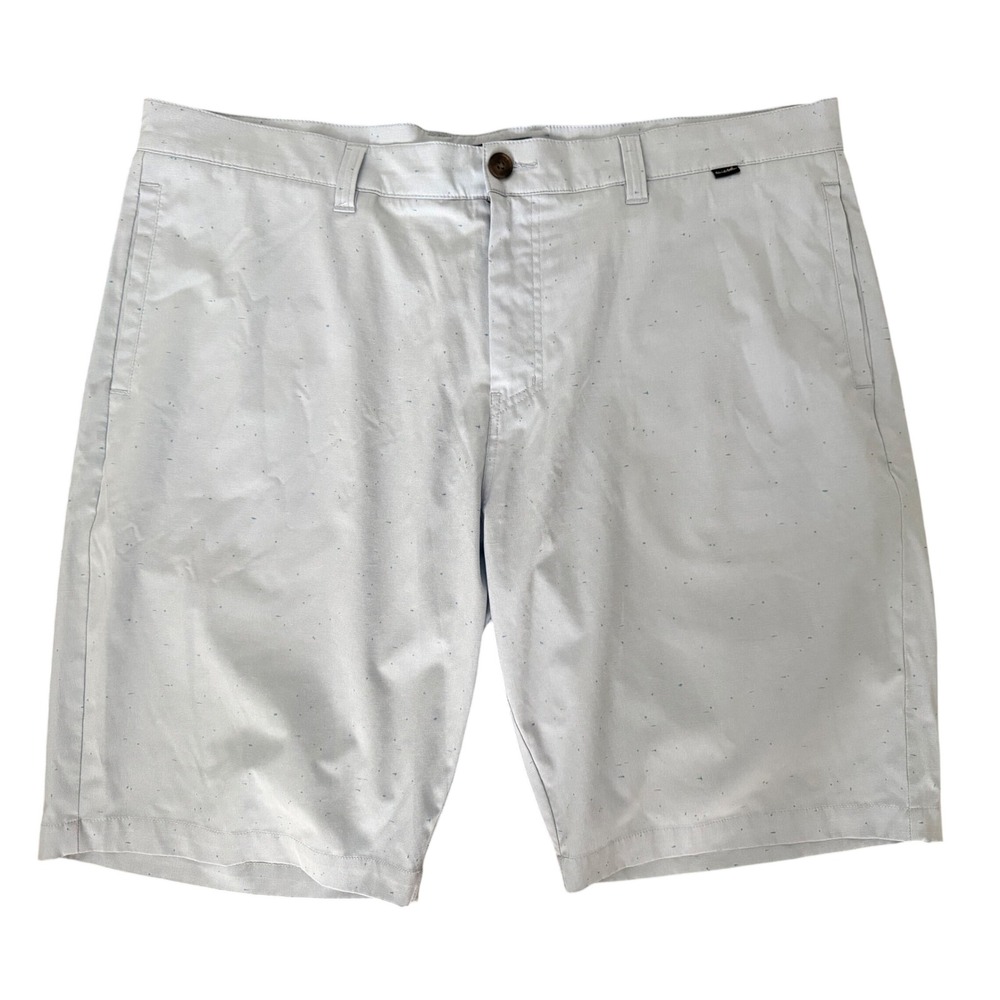 Travis Mathew Men's Size 42 White Blue Speckled Stretch Golf Chino Shorts